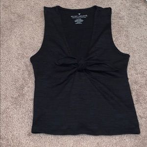 Black American Eagle tie front tank
